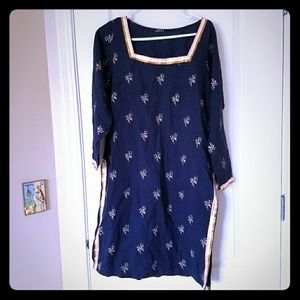 Navy cotton 3 piece suit